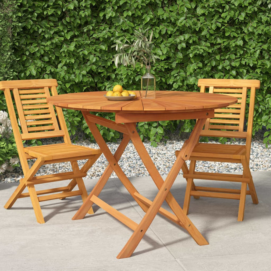 Tuintafel Inklapbaar Massief Teakhout Ø 85 x 75 cm