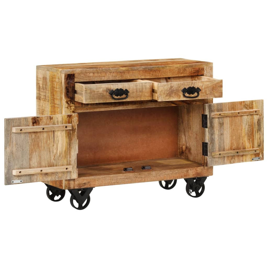 Dressoir 80x30x65 cm massief ruw mangohout