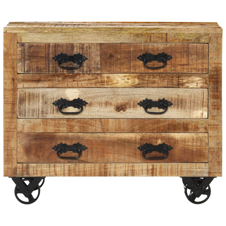Dressoir Met 3 Lades Massief Ruw Mangohout 80 x 30 x 65 cm massief mangohout