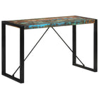 Dining table 120x55x76 cm solid reclaimed wood