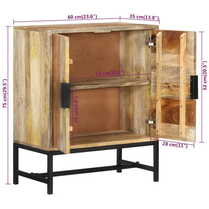 Dressoir 60x35x75 cm massief mangohout