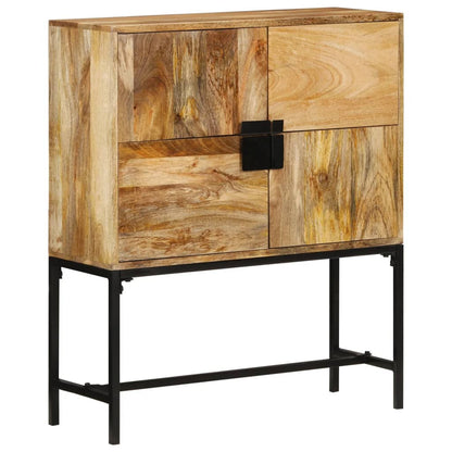 Hoge kast 80x30x95 cm massief ruw mangohout