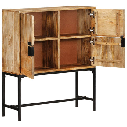 Hoge kast 80x30x95 cm massief ruw mangohout