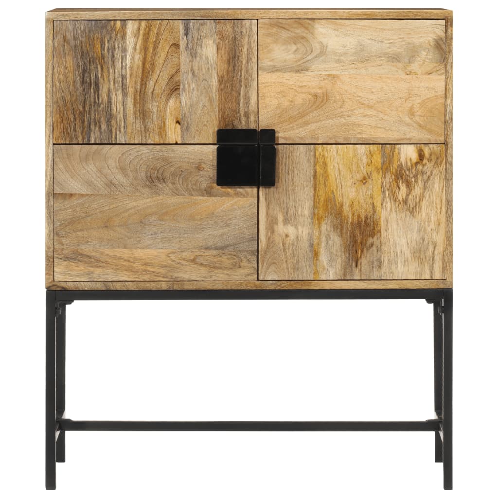 Hoge kast 80x30x95 cm massief ruw mangohout