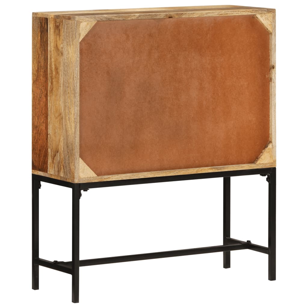 Hoge kast 80x30x95 cm massief ruw mangohout