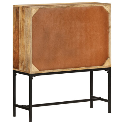 Hoge kast 80x30x95 cm massief ruw mangohout