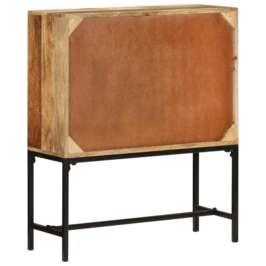 Hoge kast 80x30x95 cm massief ruw mangohout