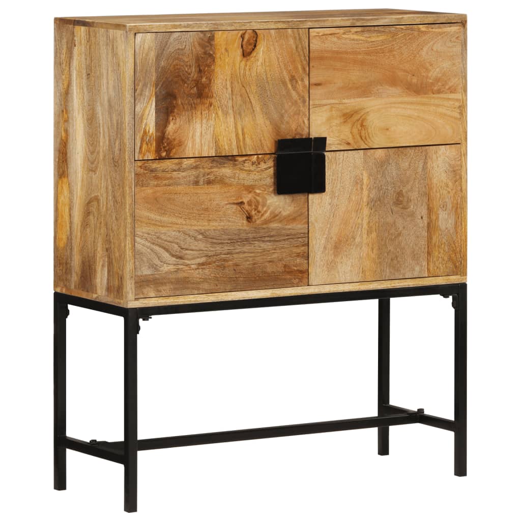 Hoge kast 80x30x95 cm massief ruw mangohout