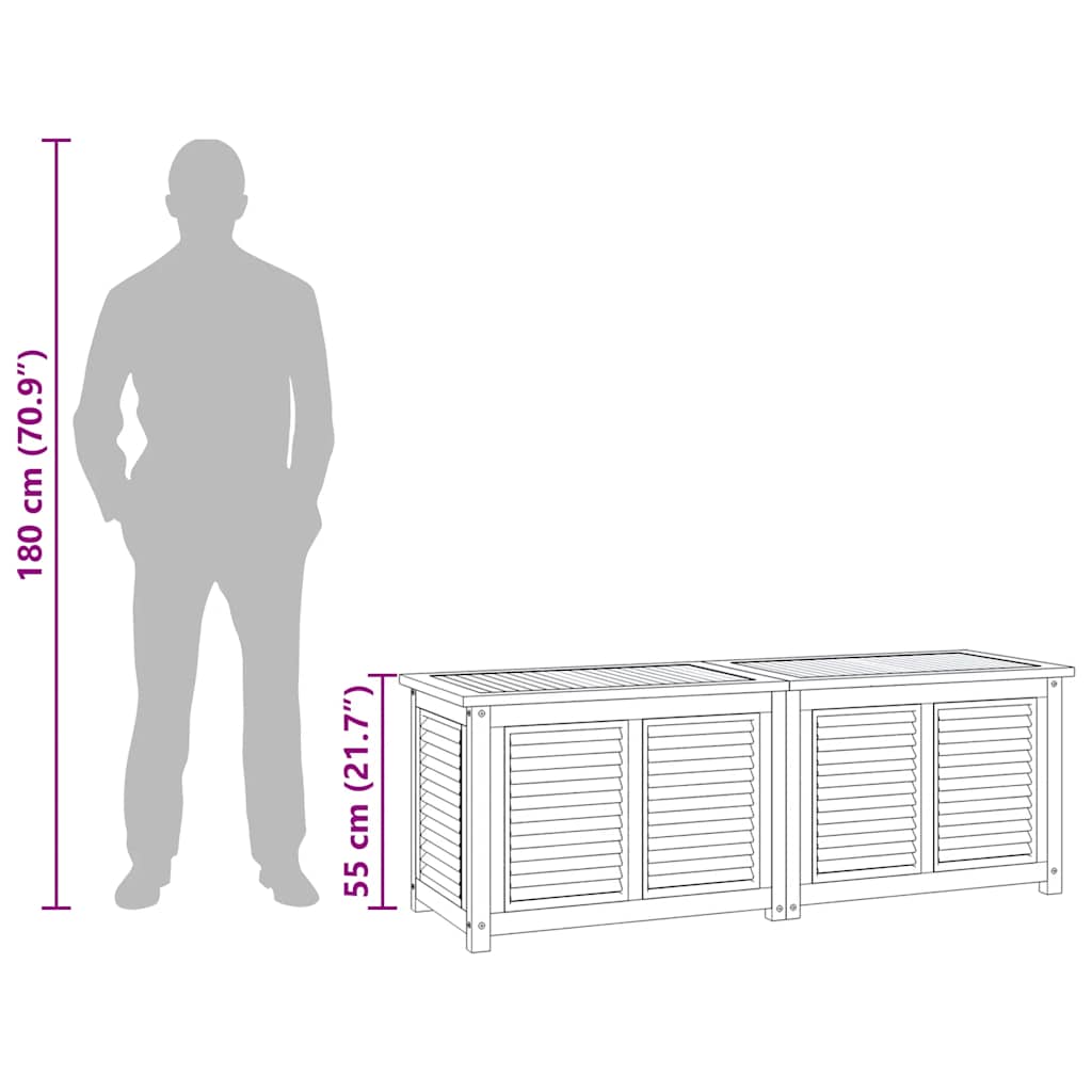 Tuinbox Met Zak Massief Teakhout 150 x 50 x 55 cm