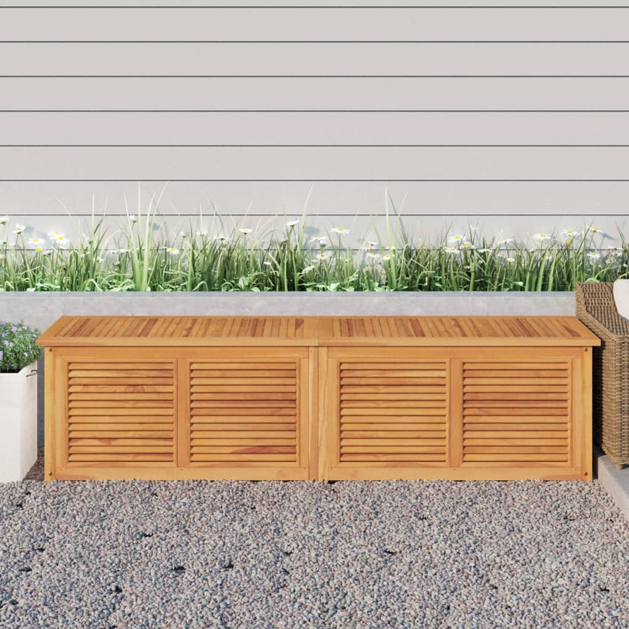 Tuinbox Met Zak 200X50X53 Cm Massief Teakhout