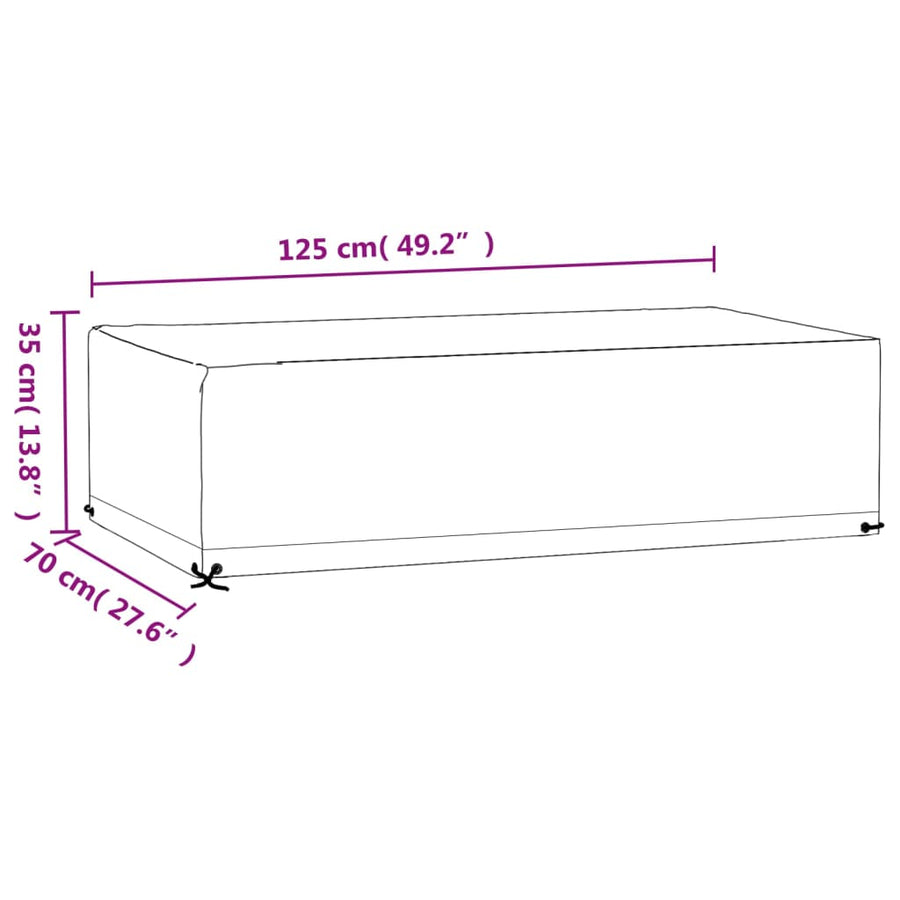 Tuinmeubelhoes Met 8 Oogjes Rechthoekig 1 125 x 70 x 35 cm