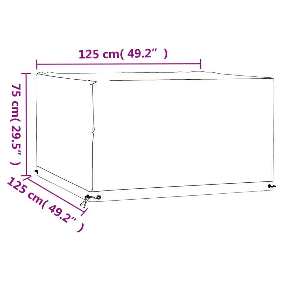 Tuinmeubelhoes Met 8 Oogjes Vierkant 1 125 x 125 x 75 cm