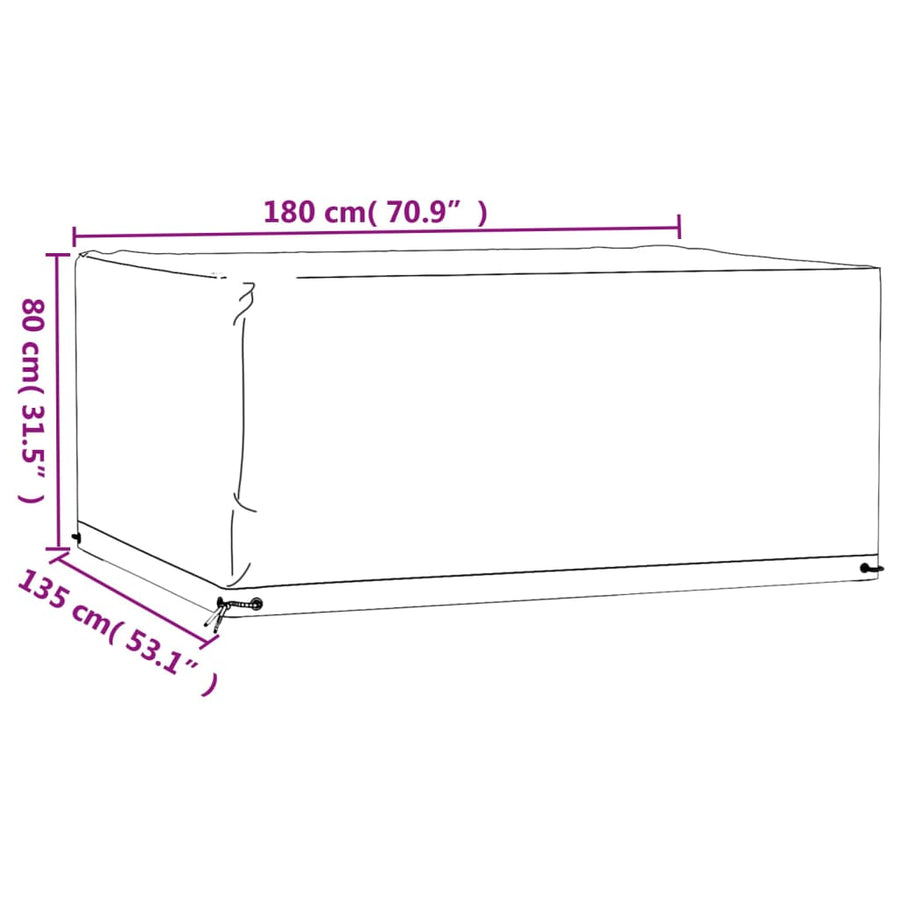 Tuinmeubelhoes Met 8 Oogjes Rechthoekig 1 180 x 135 x 80 cm
