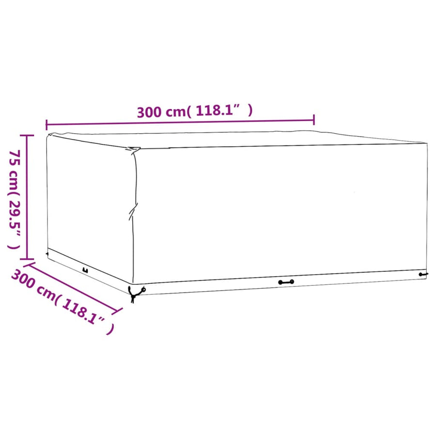 Tuinmeubelhoes Met 6 Ogen Vierkant 1 300 x 300 x 75 cm