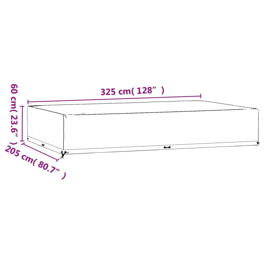 Tuinmeubelhoes Met 6 Oogjes Rechthoekig 1 325 x 205 x 60 cm