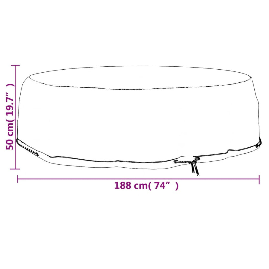Tuinmeubelhoes Eilandlounge 8 Oogjes Rond 1 Ø 188 x 50 cm