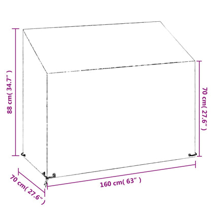Tuinbankhoes Met 8 Oogjes Polyetheen 1 160 x 70 x 70/88 cm