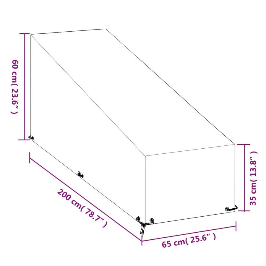 Ligbedhoes Met 2 Oogjes Polyetheen 1 200 x 65 x 35/60 cm
