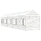 Prieel Met Dak 11,15X2,28X2,69 M Polyetheen Wit 11.15 x 2.28 x 2.69 m