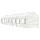 Prieel Met Dak 17,84X2,28X2,69 M Polyetheen Wit