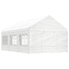 Prieel Met Dak 6,69X4,08X3,22 M Polyetheen Wit 6.69 x 4.08 x 3.22 m