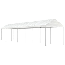 Prieel Met Dak 13,38X2,28X2,69 M Polyetheen Wit 13.38 x 2.28 x 2.69 m