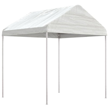 Prieel Met Dak 13,38X2,28X2,69 M Polyetheen Wit 13.38 x 2.28 x 2.69 m