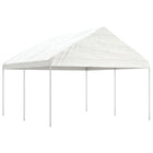 Prieel 4,46x4,08x3,22 m polyetheen wit