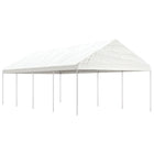 Prieel Met Dak 8,92X4,08X3,22 M Polyetheen Wit