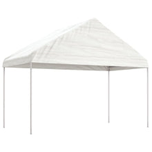 Prieel Met Dak 20,07X4,08X3,22 M Polyetheen Wit