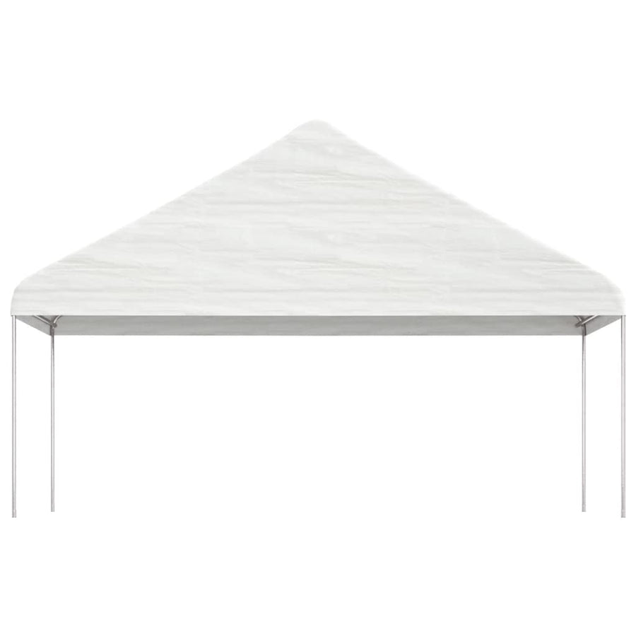 Prieel Met Dak 4,46X5,88X3,75 M Polyetheen Wit