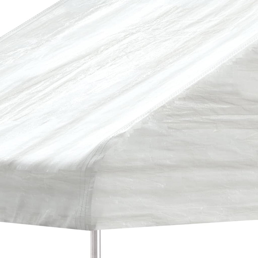 Prieel Met Dak 4,46X5,88X3,75 M Polyetheen Wit