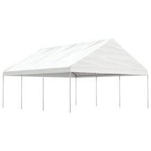 Prieel Met Dak 6,69X5,88X3,75 M Polyetheen Wit 6.69 x 5.88 x 3.75 m