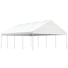 Prieel Met Dak 8,92X5,88X3,75 M Polyetheen Wit