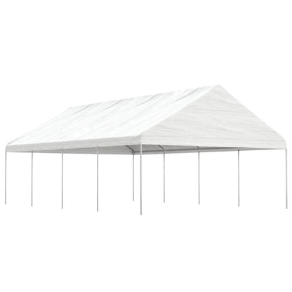 Prieel Met Dak 8,92X5,88X3,75 M Polyetheen Wit