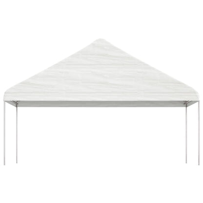 Prieel Met Dak 8,92X5,88X3,75 M Polyetheen Wit
