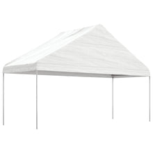 Prieel Met Dak 11,15X5,88X3,75 M Polyetheen Wit 11.15 x 5.88 x 3.75 m
