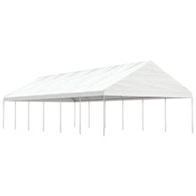 Prieel Met Dak 13,38X5,88X3,75 M Polyetheen Wit