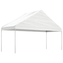 Prieel Met Dak 13,38X5,88X3,75 M Polyetheen Wit