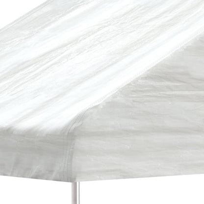Prieel Met Dak 15,61X5,88X3,75 M Polyetheen Wit 15.61 x 5.88 x 3.75 m