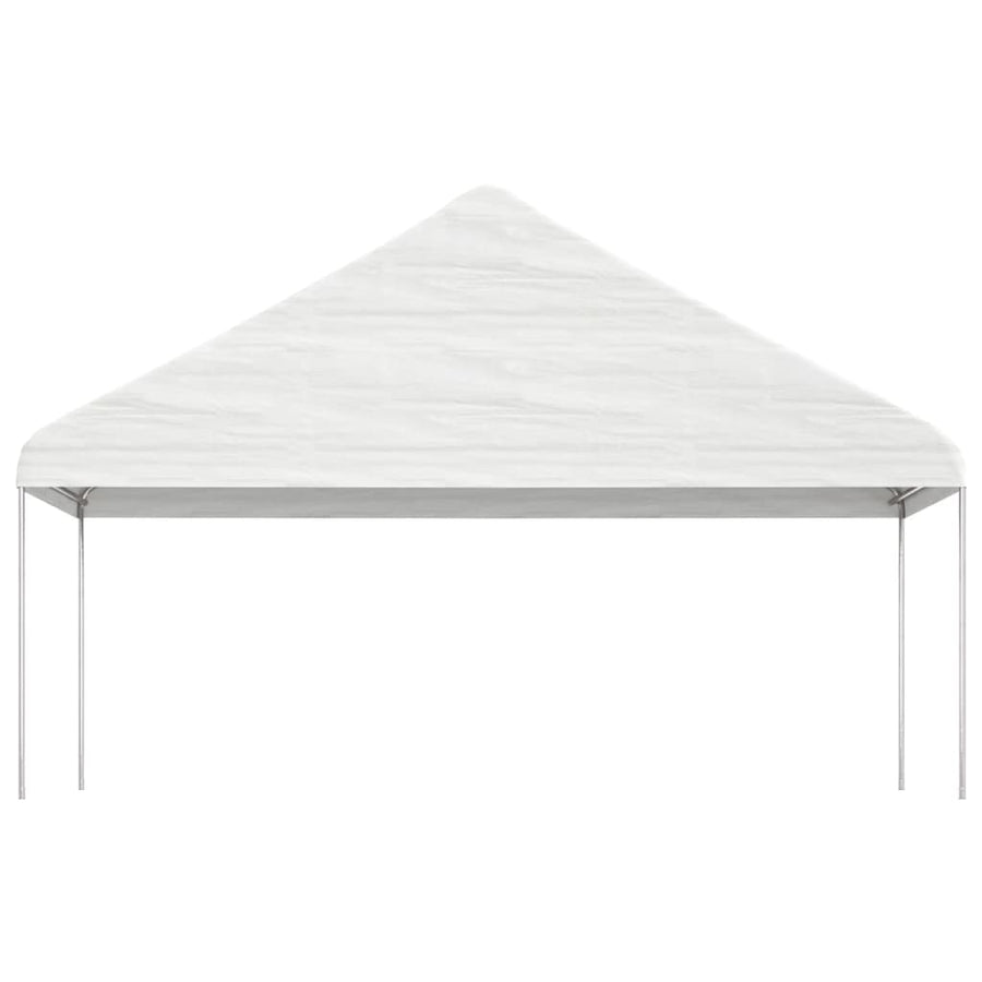 Prieel Met Dak 17,84X5,88X3,75 M Polyetheen Wit