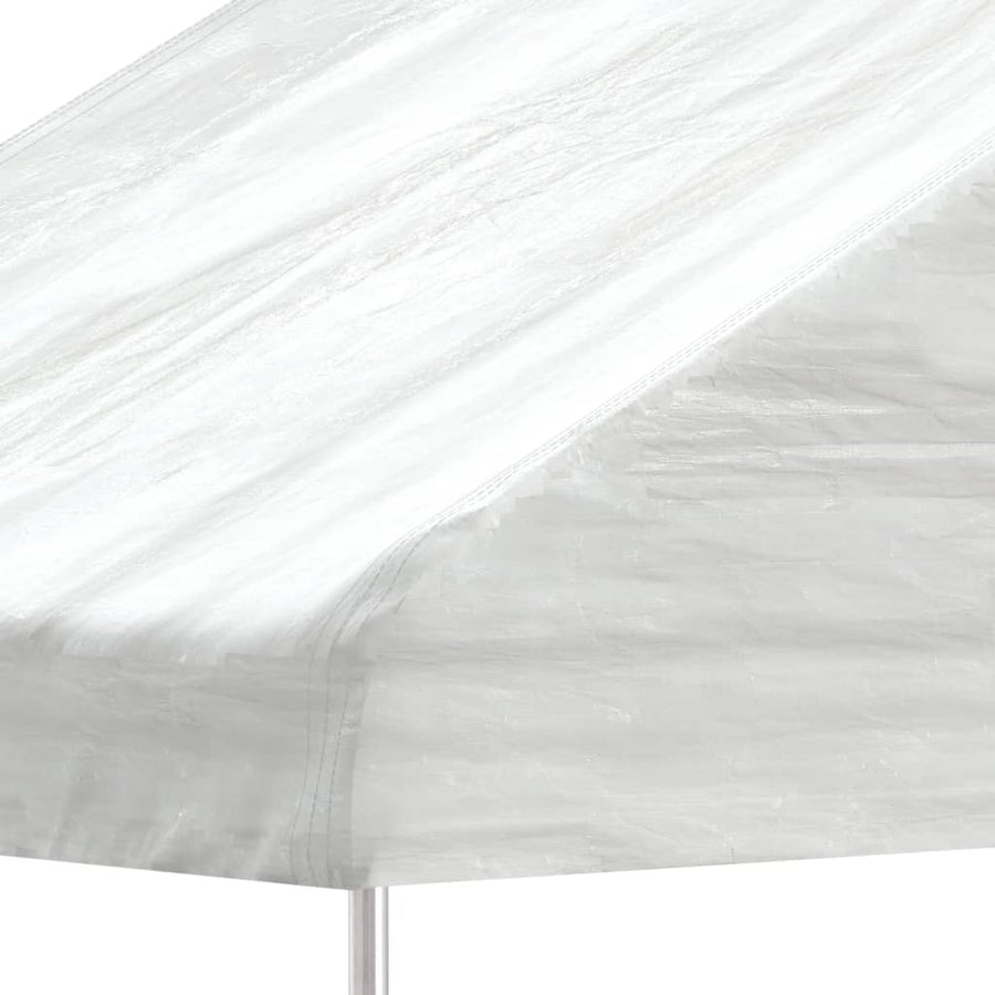 Prieel Met Dak 17,84X5,88X3,75 M Polyetheen Wit