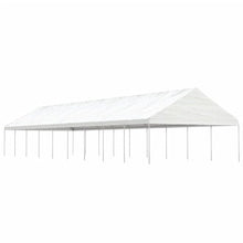 Prieel Met Dak 20,07X5,88X3,75 M Polyetheen Wit 20.07 x 5.88 x 3.75 m