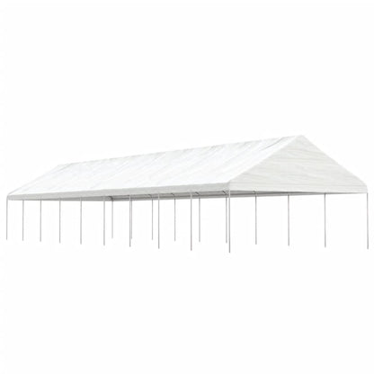 Prieel Met Dak 20,07X5,88X3,75 M Polyetheen Wit 20.07 x 5.88 x 3.75 m