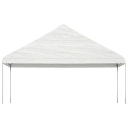 Prieel Met Dak 20,07X5,88X3,75 M Polyetheen Wit 20.07 x 5.88 x 3.75 m