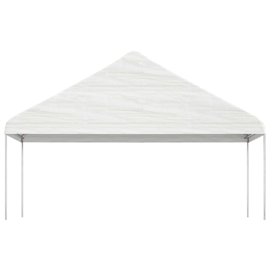Prieel Met Dak 20,07X5,88X3,75 M Polyetheen Wit 20.07 x 5.88 x 3.75 m