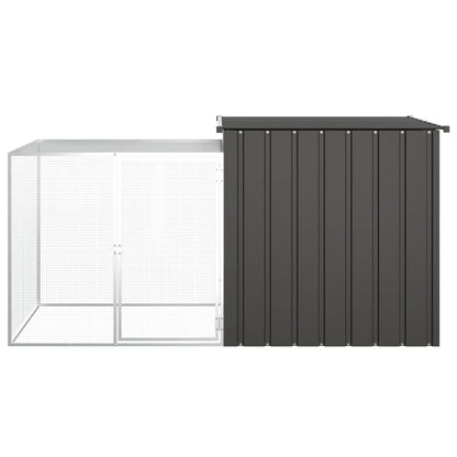 Konijnenhok 200X91X100 Cm Gegalvaniseerd Staal Kleurig Antraciet