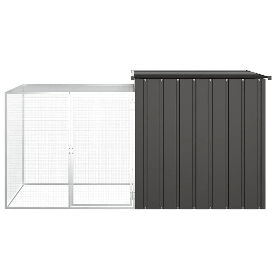 Konijnenhok 200X91X100 Cm Gegalvaniseerd Staal Kleurig Antraciet