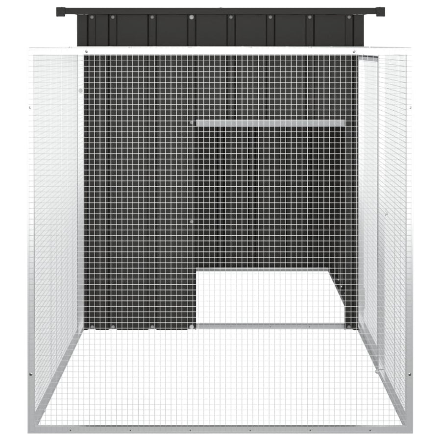 Konijnenhok 200X91X100 Cm Gegalvaniseerd Staal Kleurig Antraciet