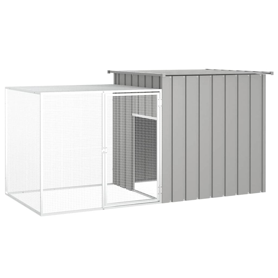 Konijnenhok 200X91X100 Cm Gegalvaniseerd Staal Antracietkleurig